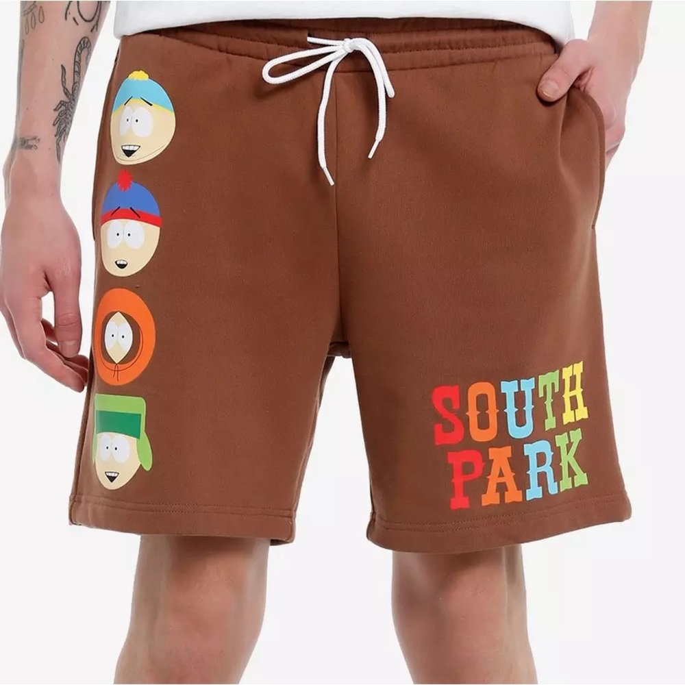 Unisex South Park Character Heads‎ Fleece Shorts Hot Topic